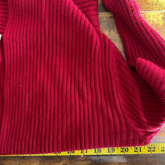 Talbots Cashmere Silk Sweater Cardigan Shawl Collar LG Red Quiet Luxury Holiday - Picture 3 of 7